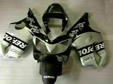Schwarz Silber Repsol CBR 600 F4i 01-03 Verkleidungen