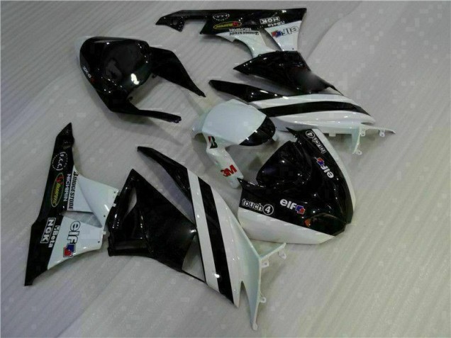 Schwarz Weiß 3M Touch4 ZX6R 09-12 Verkleidung