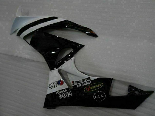 Schwarz Weiß 3M Touch4 ZX6R 09-12 Verkleidung