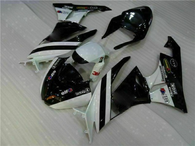 Schwarz Weiß 3M Touch4 ZX6R 09-12 Verkleidung
