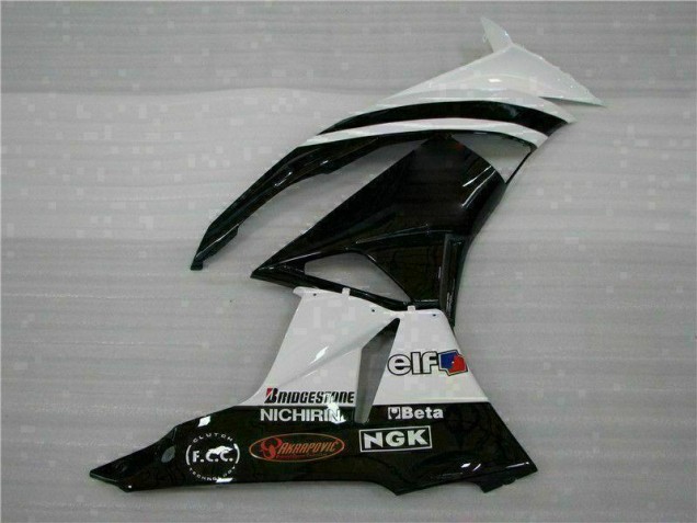 Schwarz Weiß 3M Touch4 ZX6R 09-12 Verkleidungen
