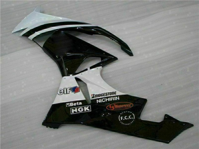 Schwarz Weiß 3M Touch4 ZX6R 09-12 Verkleidungen