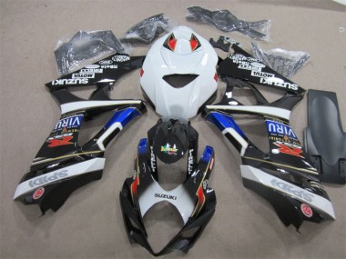 Schwarz Weiß Blau GSXR 1000 K7 07-08 Verkleidungen
