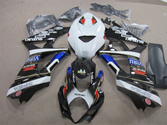 Schwarz Weiß Blau GSXR 1000 K7 07-08 Verkleidungen Schwarz Weiß Blau GSXR 1000 K7 07-08 Verkleidungen