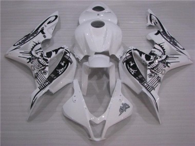 Schwarz Weiß CBR 600 RR 07-08 Verkleidung