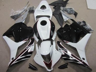 Schwarz Weiß CBR 600 RR 09-12 Verkleidung