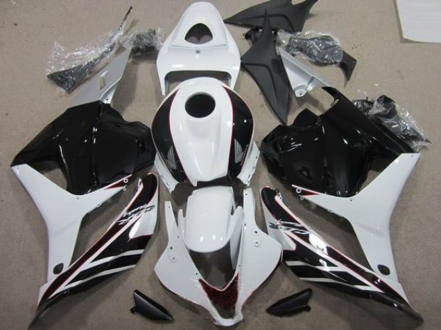 Schwarz Weiß CBR 600 RR 09-12 Verkleidung