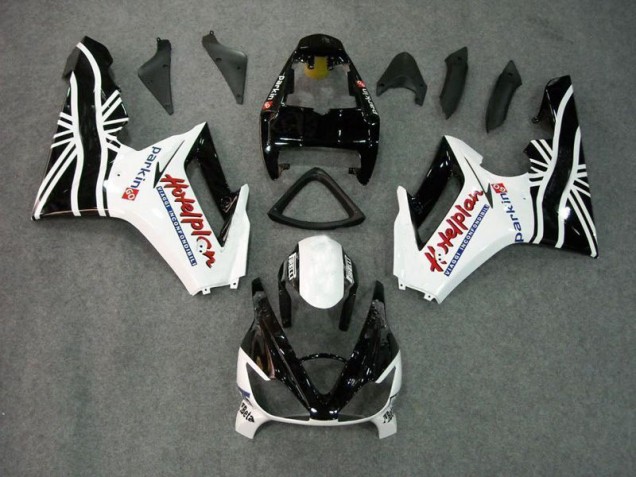Schwarz Weiß Daytona 675 Triple 06-08 Verkleidungen Schwarz Weiß Daytona 675 Triple 06-08 Verkleidungen