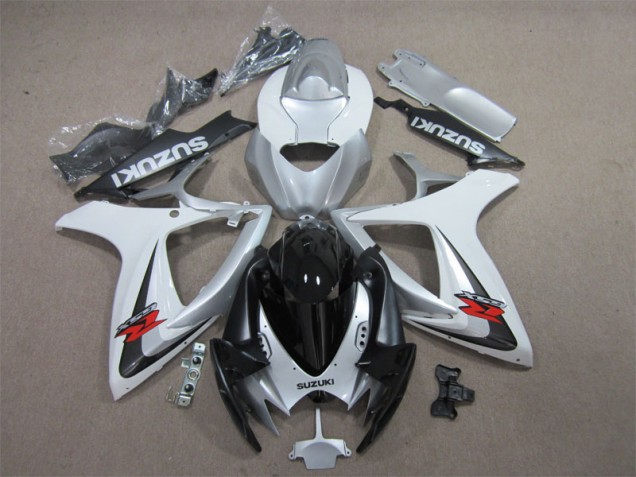 Schwarz Weiß GSXR 600 K6 06-07 Verkleidungen Schwarz Weiß GSXR 600 K6 06-07 Verkleidungen