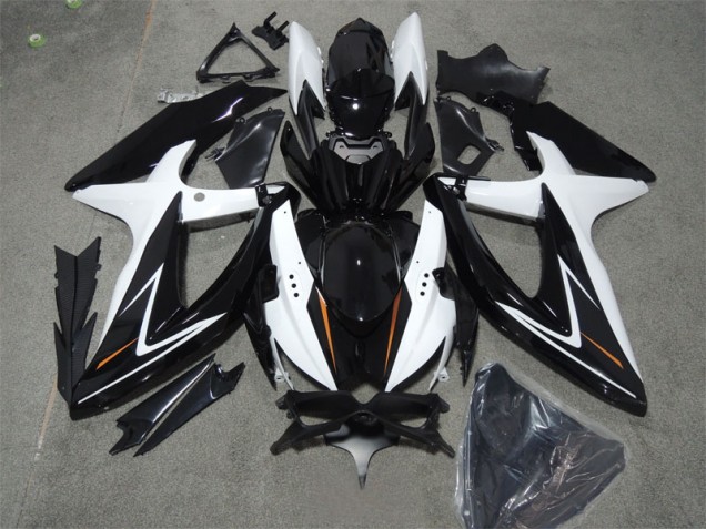 Schwarz Weiß GSXR 600 K8 08-10 Verkleidungen