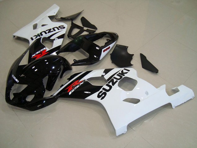 Schwarz Weiß GSXR 750 K4 04-05 Verkleidung Schwarz Weiß GSXR 750 K4 04-05 Verkleidung