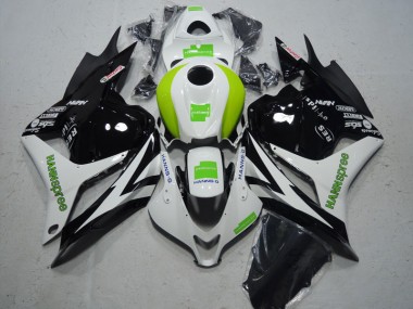 Schwarz Weiß Grün Hannspree CBR 600 RR 09-12 Verkleidung
