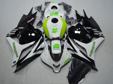 Schwarz Weiß Grün Hannspree CBR 600 RR 09-12 Verkleidungen