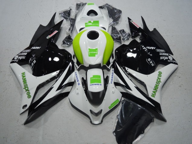 Schwarz Weiß Grün Hannspree CBR 600 RR 09-12 Verkleidungen