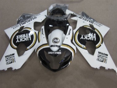 Schwarz Weiß Lucky Strike Motul GSXR 600 K4 04-05 Verkleidungen