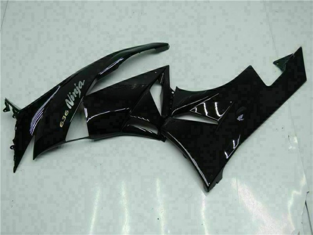 Schwarz Weiß Ninja 636 ZX6R 09-12 Verkleidungen Schwarz Weiß Ninja 636 ZX6R 09-12 Verkleidungen