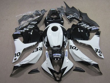 Schwarz Weiß Repsol CBR 600 RR 09-12 Verkleidungen