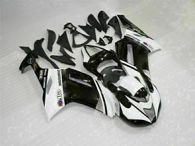 Schwarz Weiß ZX6R 07-08 Verkleidung Schwarz Weiß ZX6R 07-08 Verkleidung