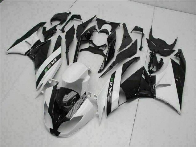 Schwarz Weiß ZX6R 09-12 Verkleidungen Schwarz Weiß ZX6R 09-12 Verkleidungen