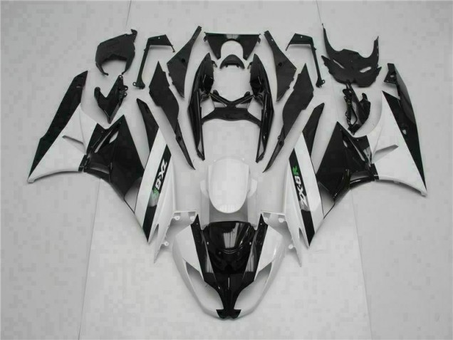 Schwarz Weiß ZX6R 09-12 Verkleidungen Schwarz Weiß ZX6R 09-12 Verkleidungen