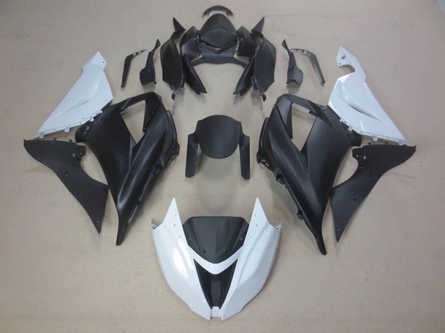 Schwarz Weiß ZX6R 13-18 Verkleidung Schwarz Weiß ZX6R 13-18 Verkleidung