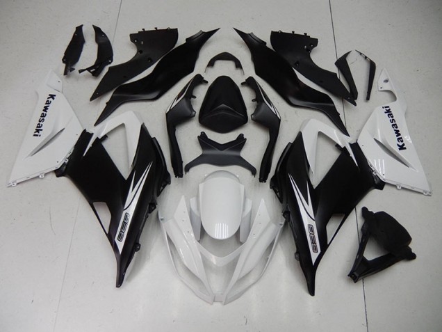 Schwarz Weiß ZX6R 13-18 Verkleidungen