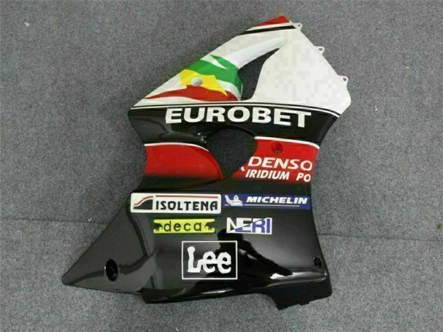 Schwarz Weißer Eurobet ZX6R 00-02 Verkleidungen