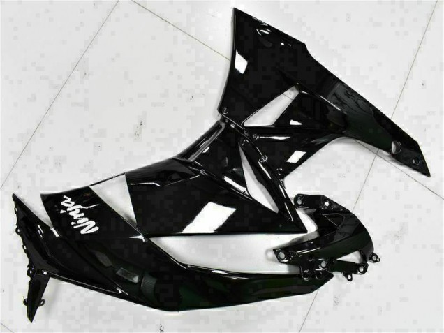 Schwarz Weißer Ninja ZX6R 09-12 Verkleidungen