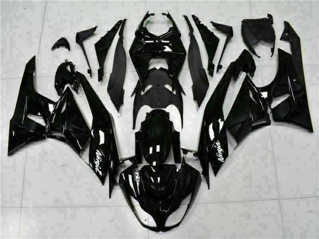 Schwarz Weißer Ninja ZX6R 09-12 Verkleidungen