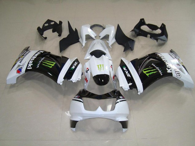 Schwarz Weißes Monster ZX 250R 08-12 Verkleidungen Schwarz Weißes Monster ZX 250R 08-12 Verkleidungen