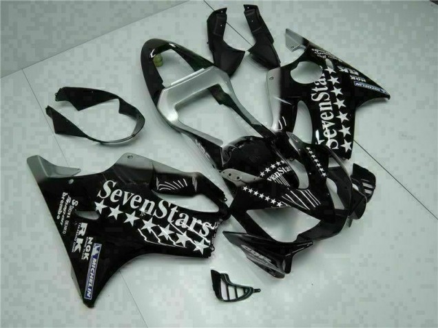 Schwarz Weißes SevenStarss CBR 600 F4i 01-03 Verkleidungen