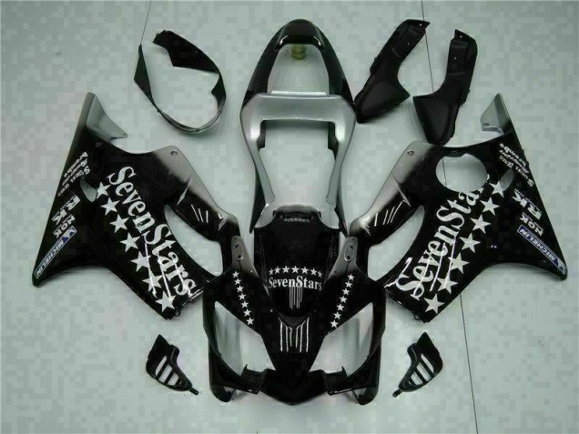 Schwarz Weißes SevenStarss CBR 600 F4i 01-03 Verkleidungen
