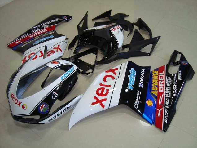 Schwarz Xerox Ducati 848 1098 1198 07-14 Verkleidungen Schwarz Xerox Ducati 848 1098 1198 07-14 Verkleidungen