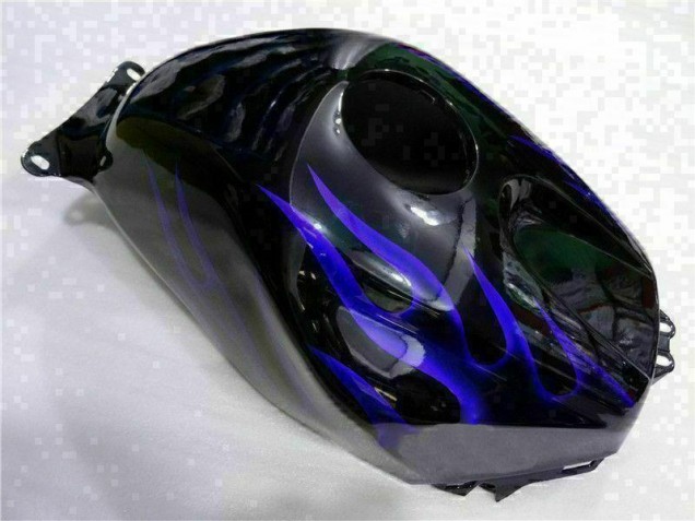 Schwarz mit Blaur Flamme CBR 600 RR 03-04 Verkleidungen