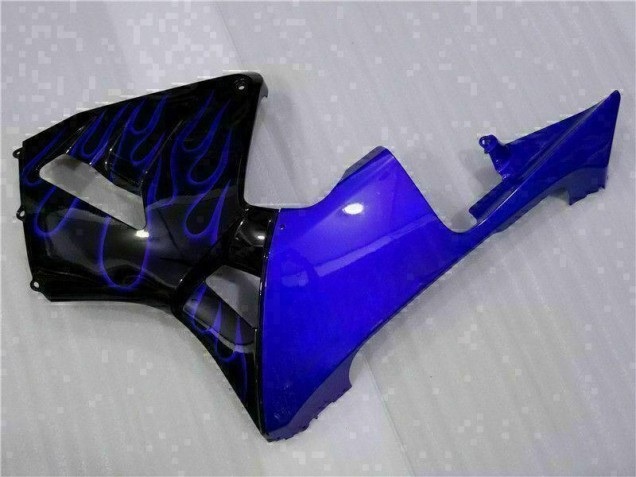 Schwarz mit Blaur Flamme CBR 600 RR 03-04 Verkleidungen