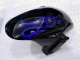 Schwarz mit Blaur Flamme CBR 600 RR 03-04 Verkleidungen