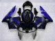 Schwarz mit Blaur Flamme CBR 600 RR 03-04 Verkleidungen