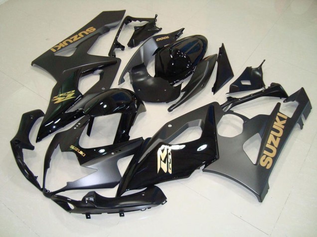 Schwarz mit goldenen Aufklebern GSXR 1000 K5 05-06 Verkleidungen Schwarz mit goldenen Aufklebern GSXR 1000 K5 05-06 Verkleidungen