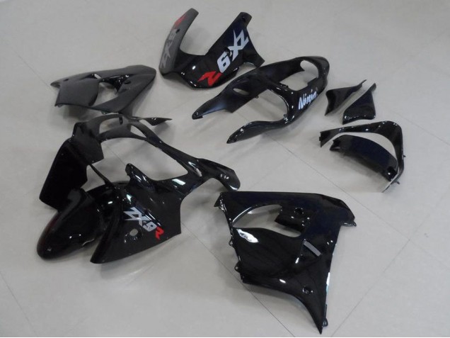 Schwarz mit grauen Aufklebern ZX9R 00-01 Verkleidungen Schwarz mit grauen Aufklebern ZX9R 00-01 Verkleidungen