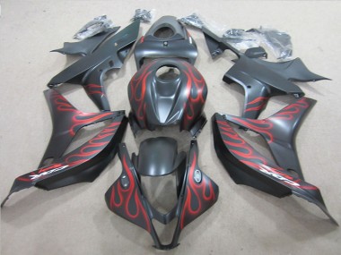 Schwarz mit roter Flamme CBR 600 RR 07-08 Verkleidungen