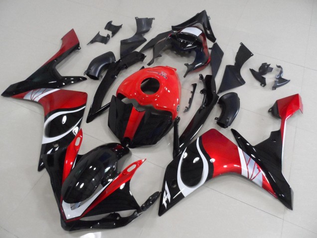 Schwarz rot Glänzend R1 07-08 Verkleidungen Schwarz rot Glänzend R1 07-08 Verkleidungen
