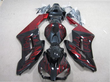 Schwarz rote Flamme CBR 1000 RR 04-05 Verkleidung