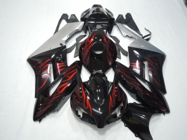 Schwarz rote Flamme CBR 1000 RR 04-05 Verkleidungen
