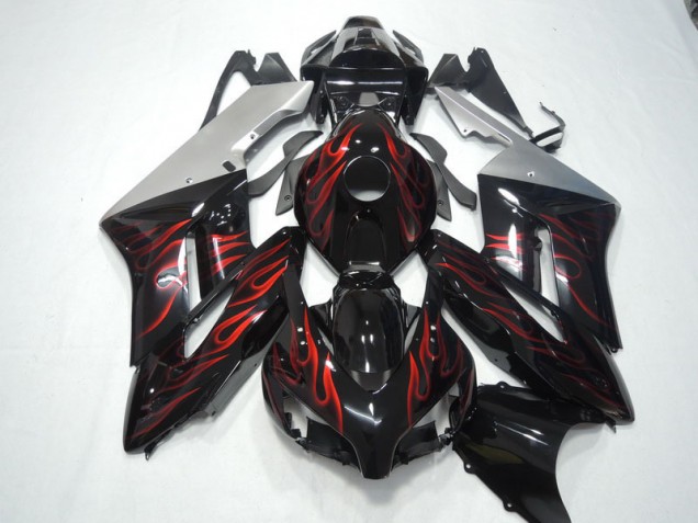 Schwarz rote Flamme CBR 1000 RR 04-05 Verkleidungen