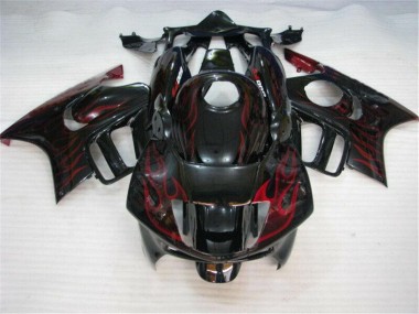Schwarz rote Flamme CBR 600 F3 95-98 Verkleidungen