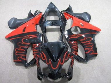 Schwarz rote Flamme CBR 600 F4i 01-03 Verkleidungen