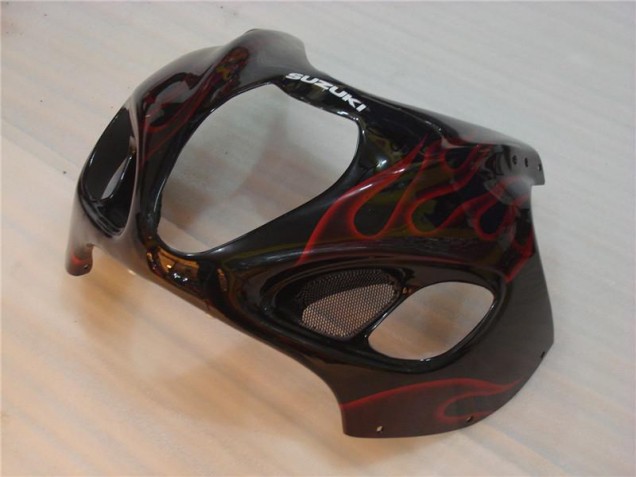 Schwarz rote Flamme GSXR 1300 Hayabusa 96-07 Verkleidung Schwarz rote Flamme GSXR 1300 Hayabusa 96-07 Verkleidung