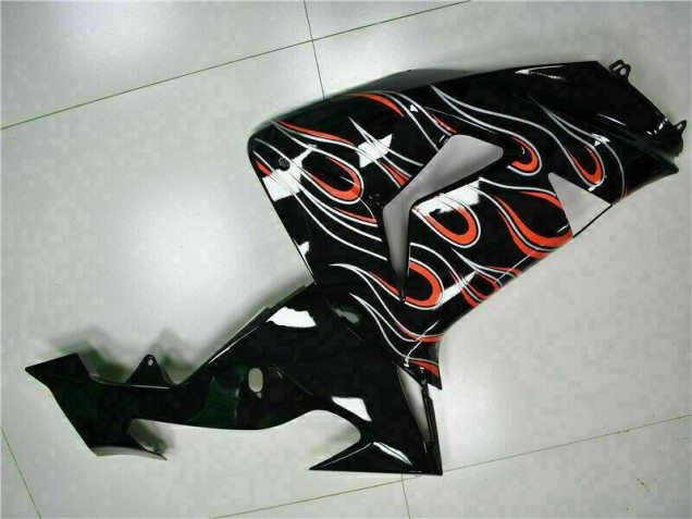 Schwarz rote Flamme ZX10R 06-07 Verkleidung Schwarz rote Flamme ZX10R 06-07 Verkleidung