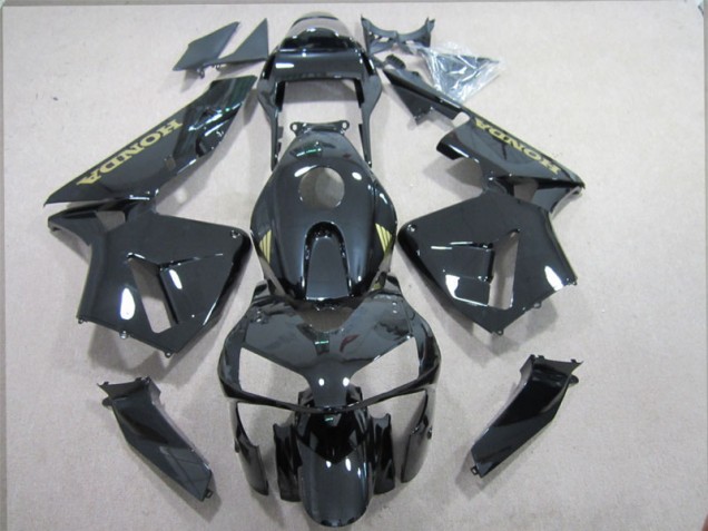 Schwarz und Gold Aufkleber CBR 600 RR 03-04 Verkleidungen
