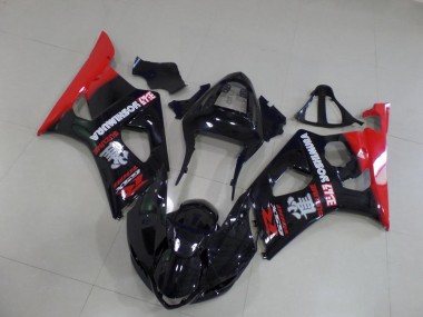 Schwarz und Rot GSXR 1000 K3 03-04 Verkleidungen